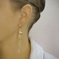 Guld Seashell øreringe med Swarovski krystaller